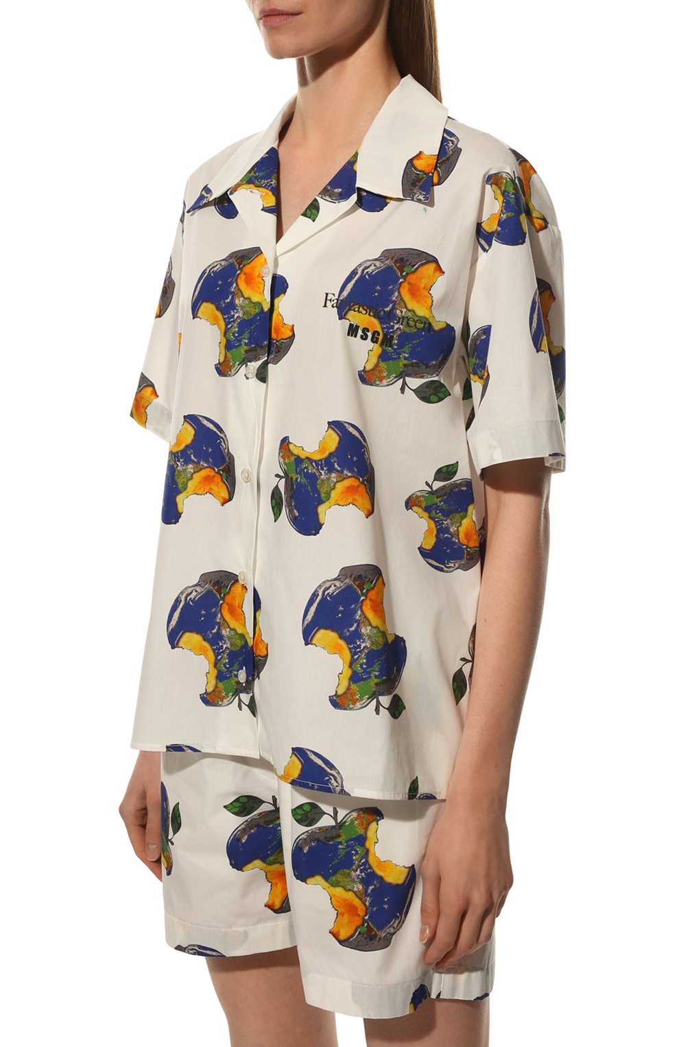 Хлопковая рубашка MSGM, арт. 3241MDE91 227190, фото 3