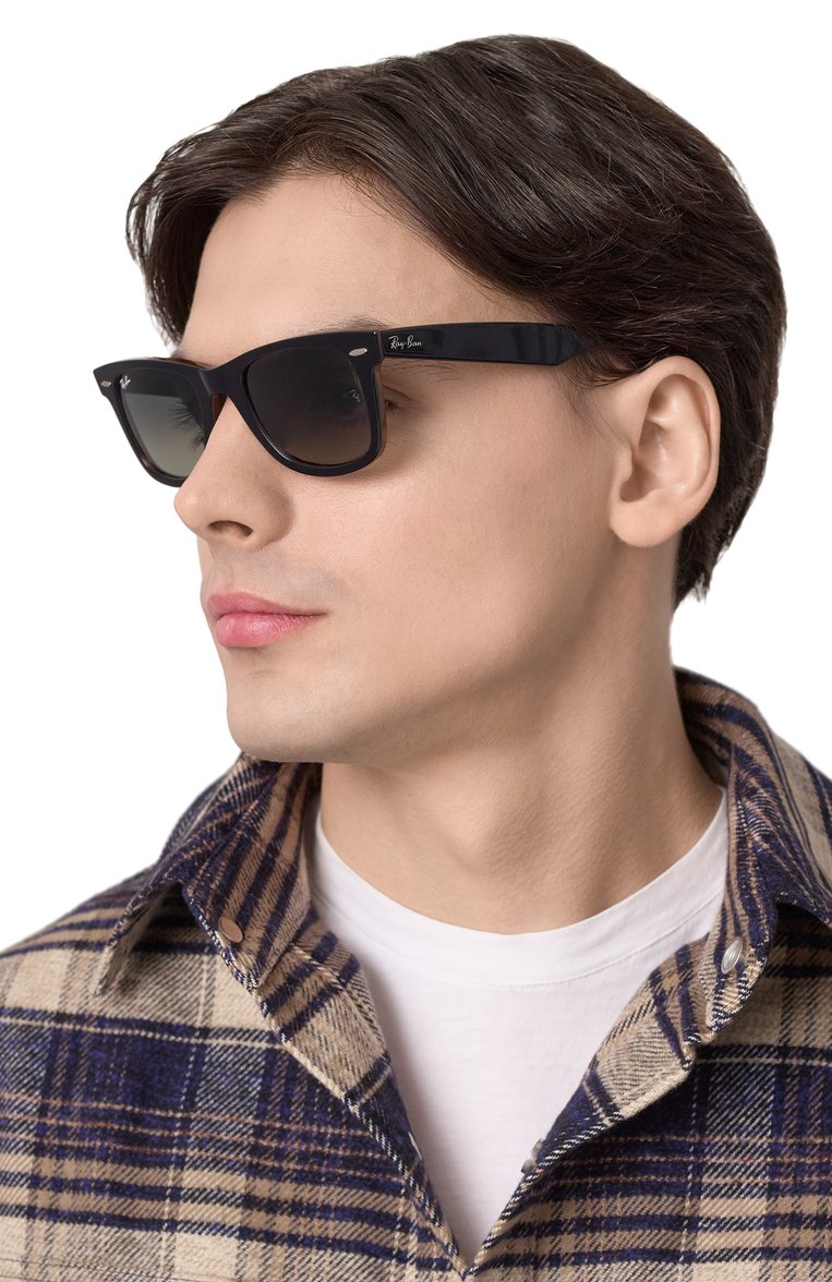 Мужские солнцезащитные очки RAY-BAN черного цвета, арт. 2140-127771 | Фото 2 (Тип очков: С/з; Региональные ограничения белый список (Axapta Mercury): RU, Не проставлено; Нос: Не проставлено; Кросс-КТ: С/з-мужское; Материал: Пластик; Оптика Гендер: оптика-мужское)