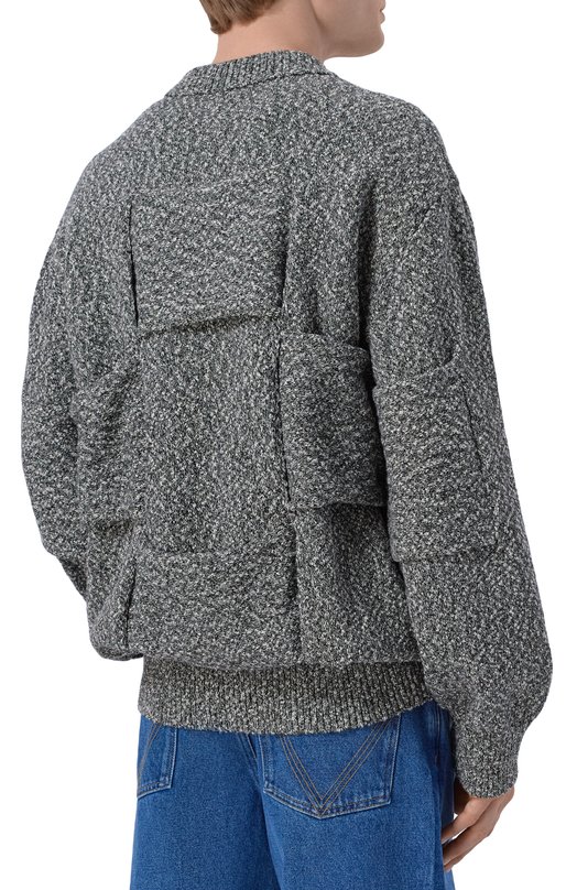 Хлопковый свитер Bottega Veneta 862420/V67U0 Серый  862420/V67U0 Фото 4