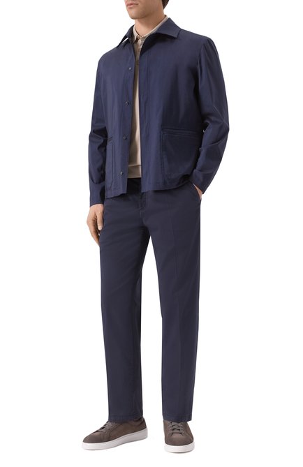 Мужская куртка из хлопка и шелка CORNELIANI, арт. 25LI44-2514528