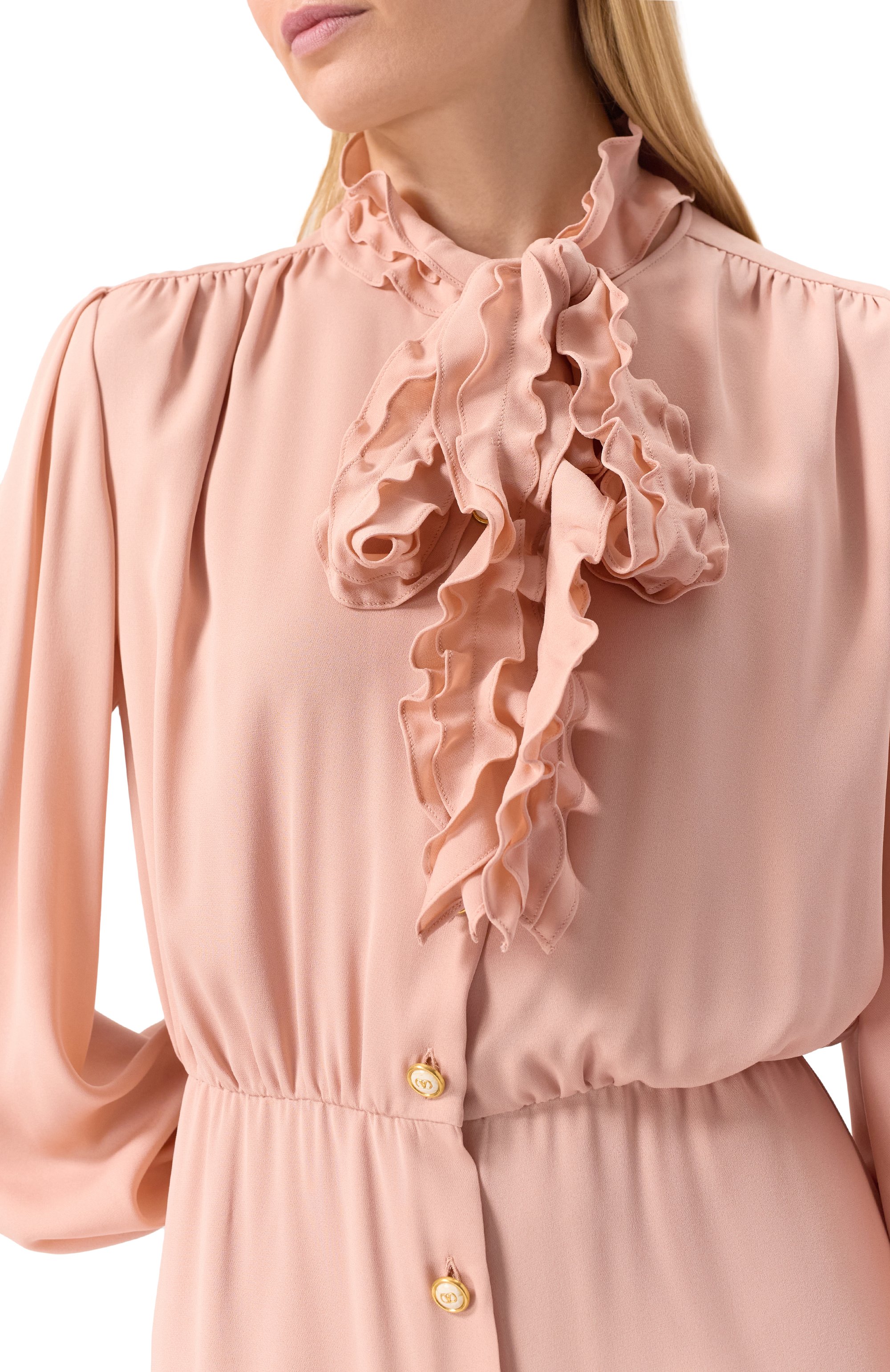 Шелковое платье VALENTINO, арт. 6B3VAF031MH, фото 5