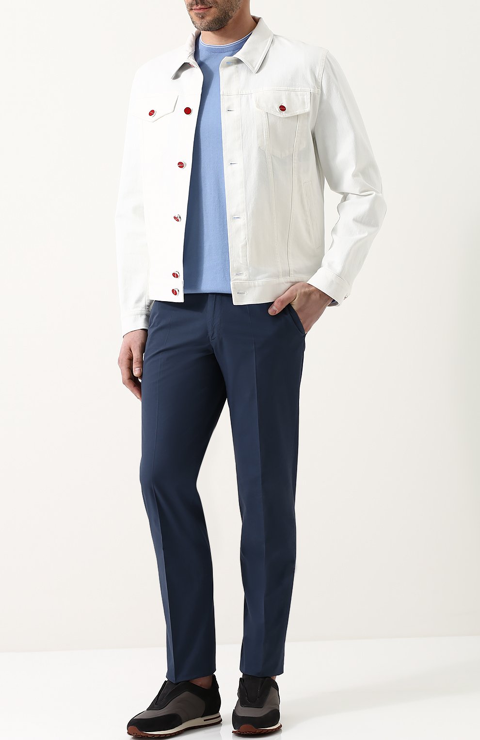 Джинсовая куртка на пуговицах KITON, арт. UW0374V08P1403002, фото 2