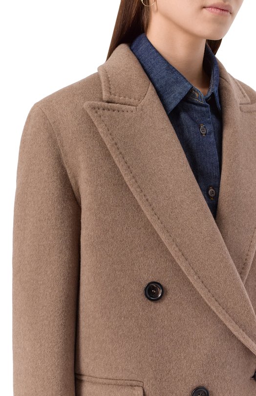 Кашемировое пальто Max Mara ARM0NIA1234 Бежевый  ARM0NIA1234 Фото 5