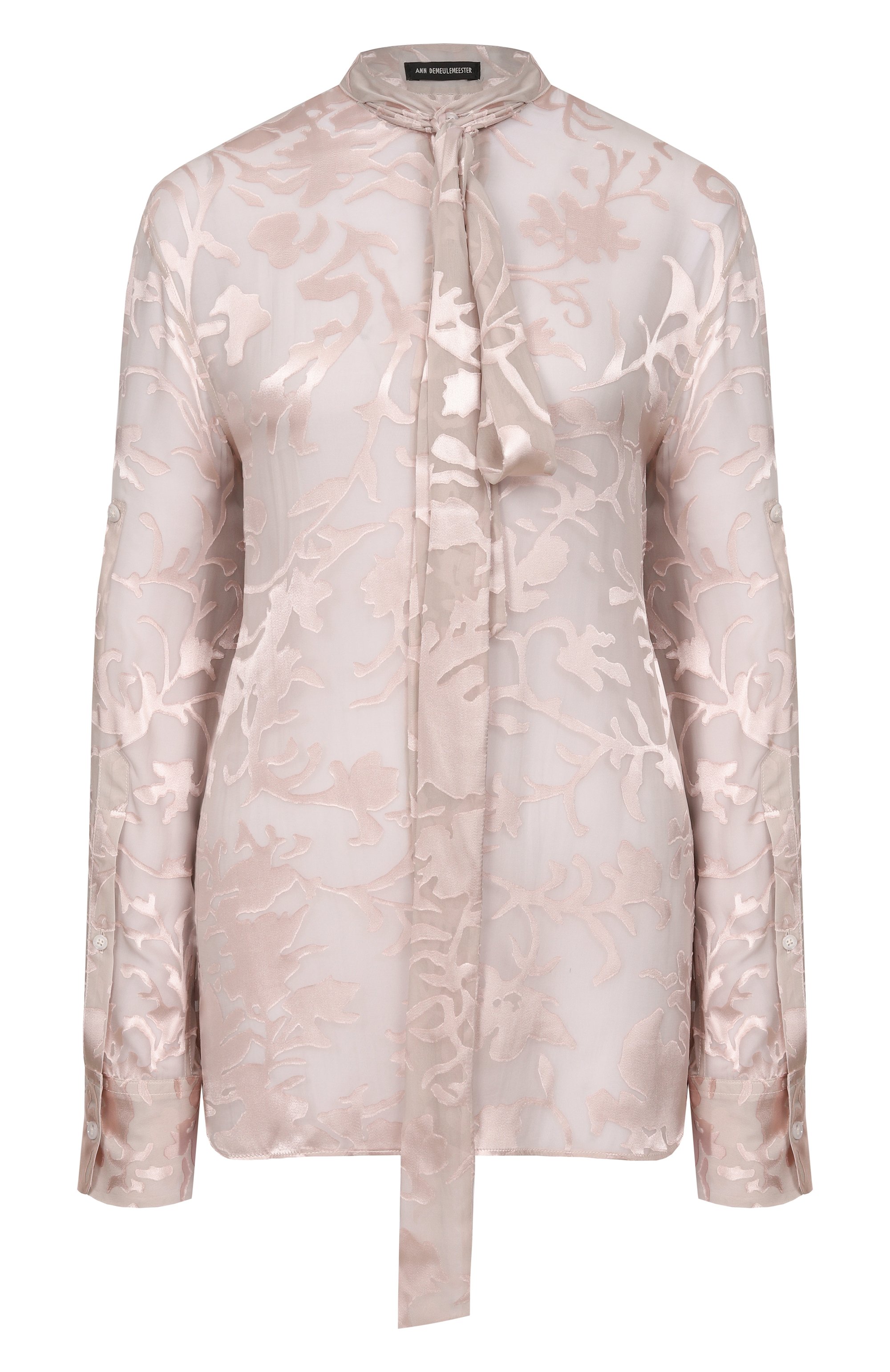 Блузка из вискозы ANN DEMEULEMEESTER светло-розового цвета по цене 127500 руб., арт. B0013768/FA715, фото 1 Блузка из вискозы ANN DEMEULEMEESTER, арт. B0013768/FA715, фото 1