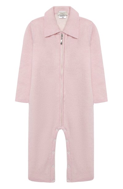 Кашемировый комбинезон BABY T розового цвета по цене 22000 руб., арт. 20AIC881TZ/18M-3A, фото 1 Кашемировый комбинезон BABY T, арт. 20AIC881TZ/18M-3A, фото 1