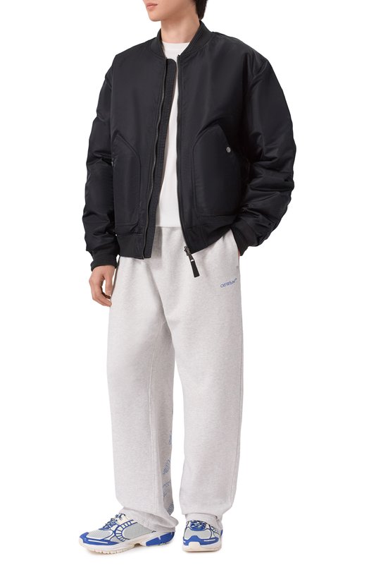 Хлопковые брюки Off-White 0MCH05AF25FLE002 Серый  0MCH05AF25FLE002 Фото 2