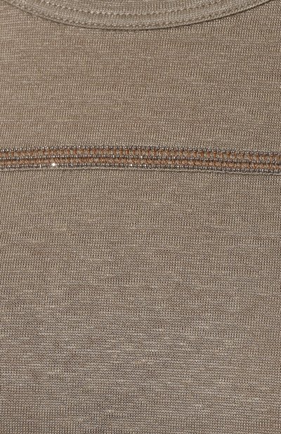 Футболка изо льна и шелка BRUNELLO CUCINELLI, арт. MF982BY500, фото 5