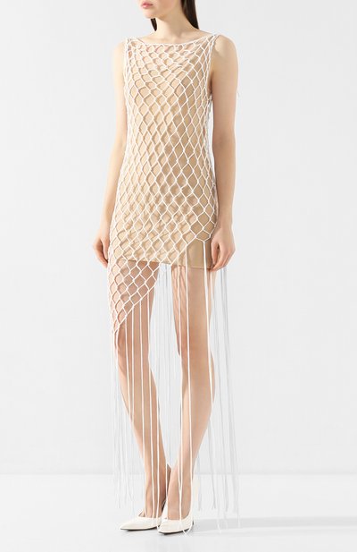 Платье OFF-WHITE белого цвета по цене 140500 руб., арт. 0WDB224R20F291251000, фото 3 Платье OFF-WHITE, арт. 0WDB224R20F291251000, фото 3