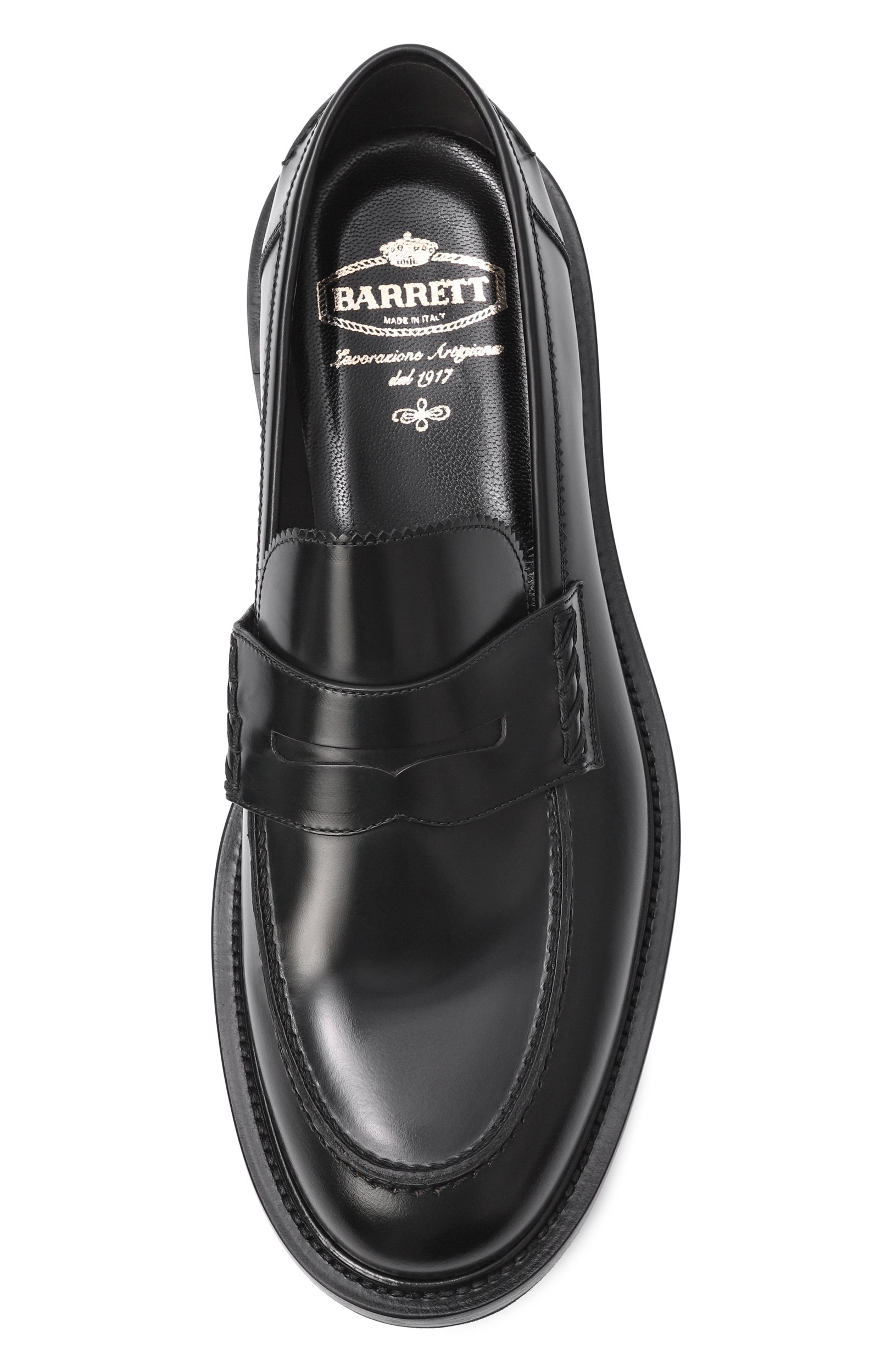 Кожаные пенни-лоферы BARRETT черного цвета по цене 74350 руб., арт. 222U053/P0LISHED, фото 5 Кожаные пенни-лоферы BARRETT, арт. 222U053/P0LISHED, фото 5