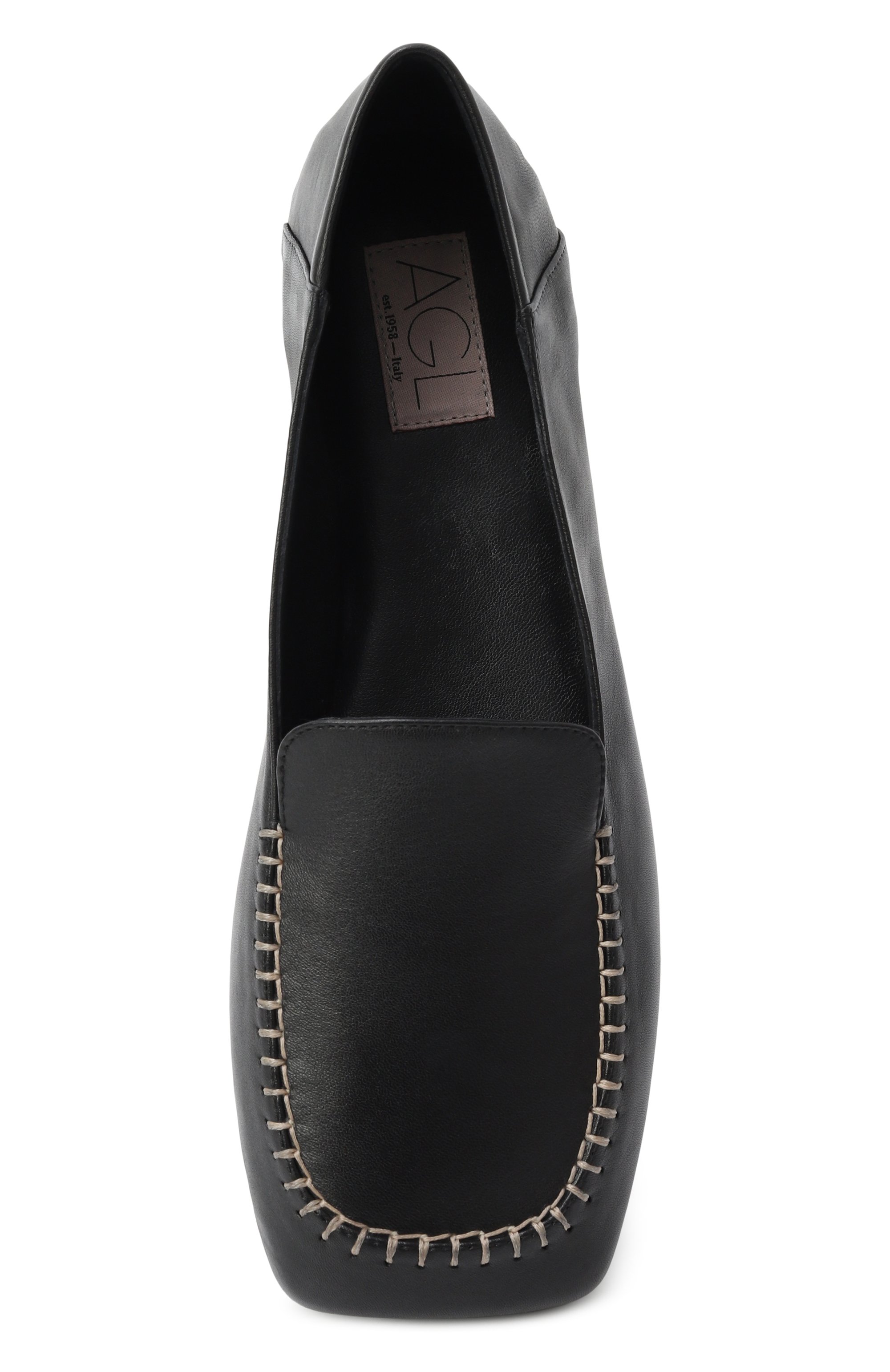 Кожаные лоферы ceramic moc AGL, арт. D840005PG/KA076, фото 6