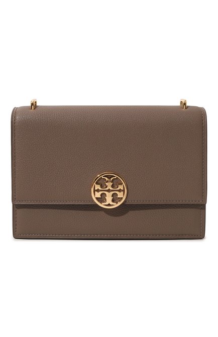 Женская сумка miller TORY BURCH коричневого цвета, арт. 154675 | Фото 1 (Ремень/цепочка: На ремешке; Драг�оценные камни: Проставлено; Материал: Натуральная кожа; Размер: small; Материал сплава: Проставлено)