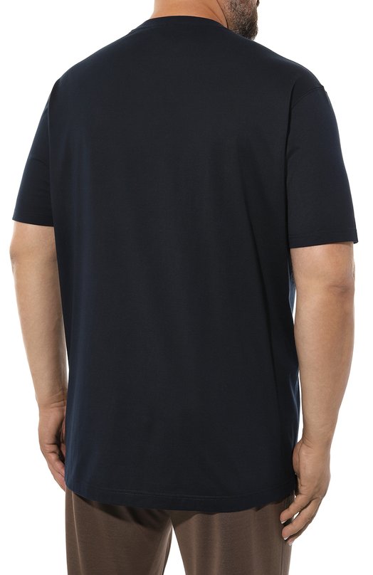 Хлопковая футболка Paul&Shark C0P1092/3XL-6XL Синий  C0P1092/3XL-6XL Фото 4
