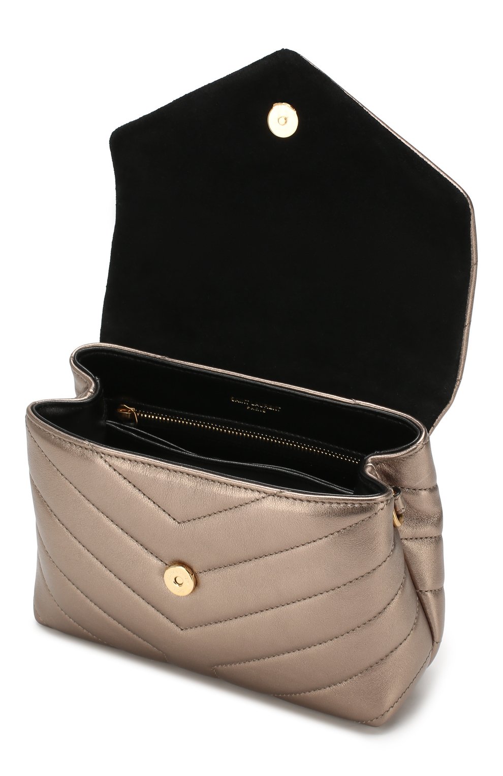 Сумка monogram loulou toy SAINT LAURENT серебряного цвета по цене 180500 руб., арт. 467072/09E27, фото 4 Сумка monogram loulou toy SAINT LAURENT, арт. 467072/09E27, фото 4