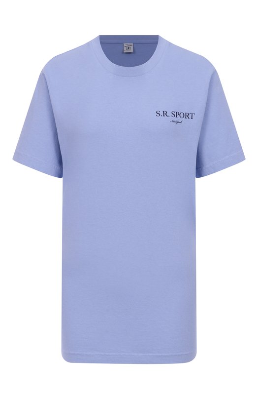 Хлопковая футболка Sporty and Rich T0043612201BL59 Голубой T0043612201BL59