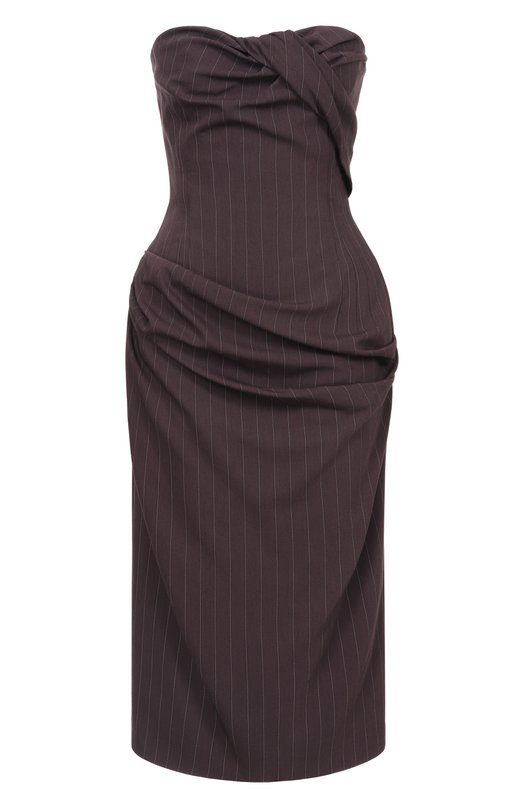 Шерстяное платье Magda Butrym 230925 Коричневый 230925