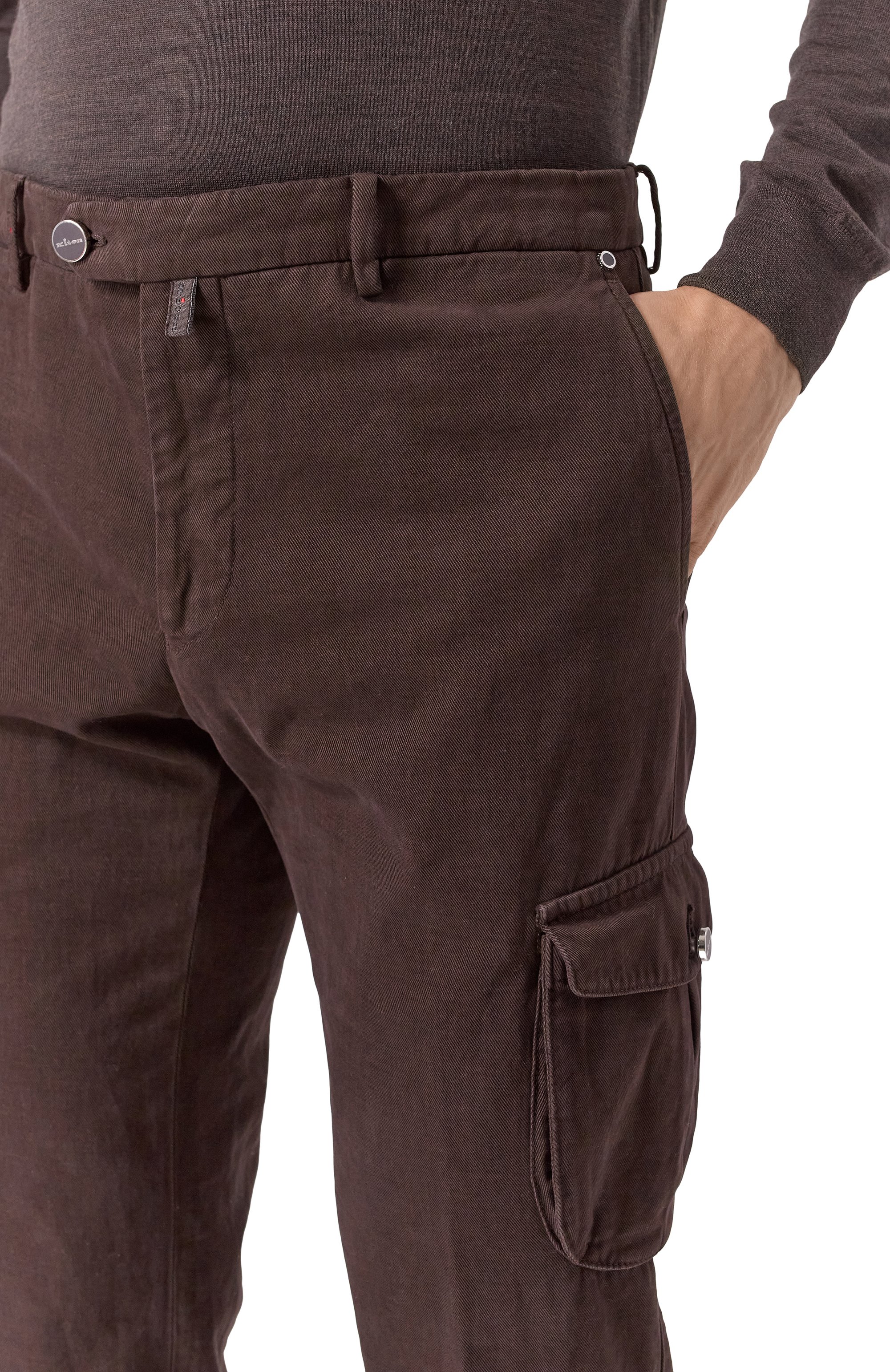 Брюки-карго из хлопка и кашемира KITON, арт. UFPPCAK0102F15, фото 5