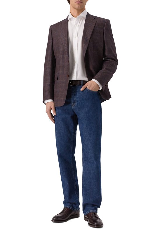 Пиджак из шерсти и кашемира Stefano Ricci S1RF432000/B168HA/50-58 Коричневый  S1RF432000/B168HA/50-58 Фото 3