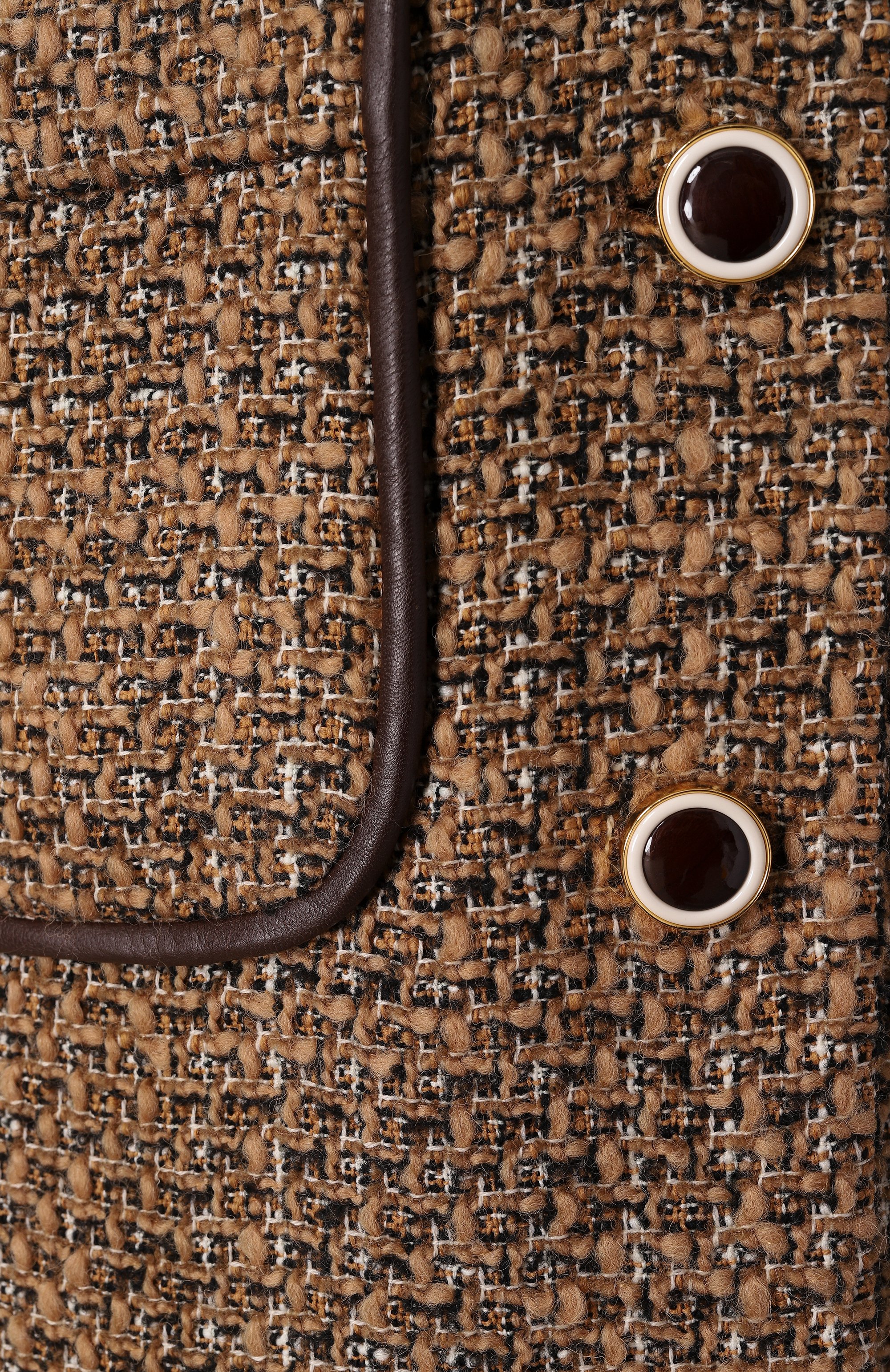 Твидовое пальто с меховой отделкой VALENTINO, арт. 6B3CA7I590M, фото 6