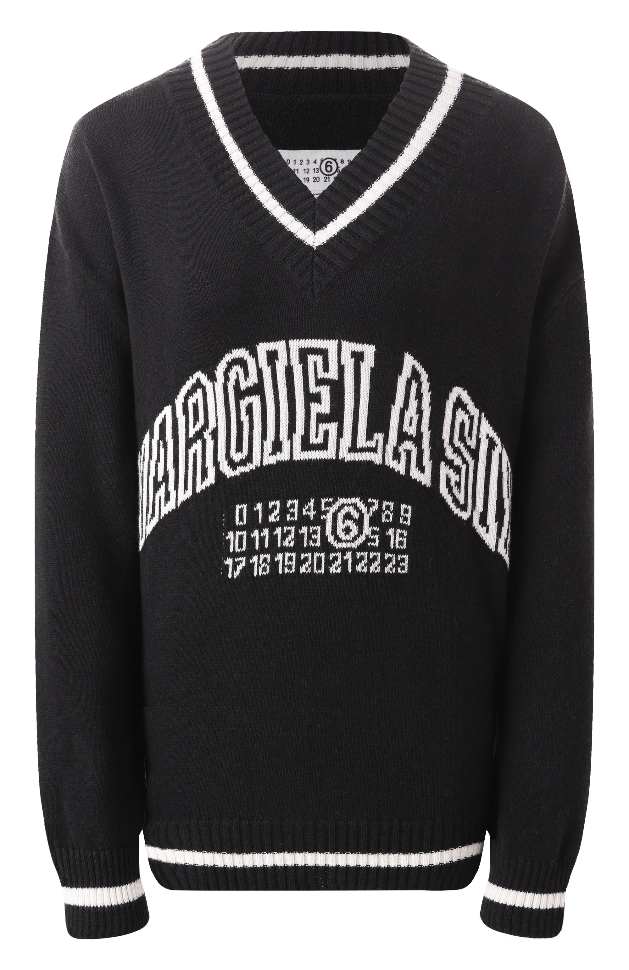 Пуловер из хлопка и шерсти MM6, арт. S52HN0009/M13085, фото 1