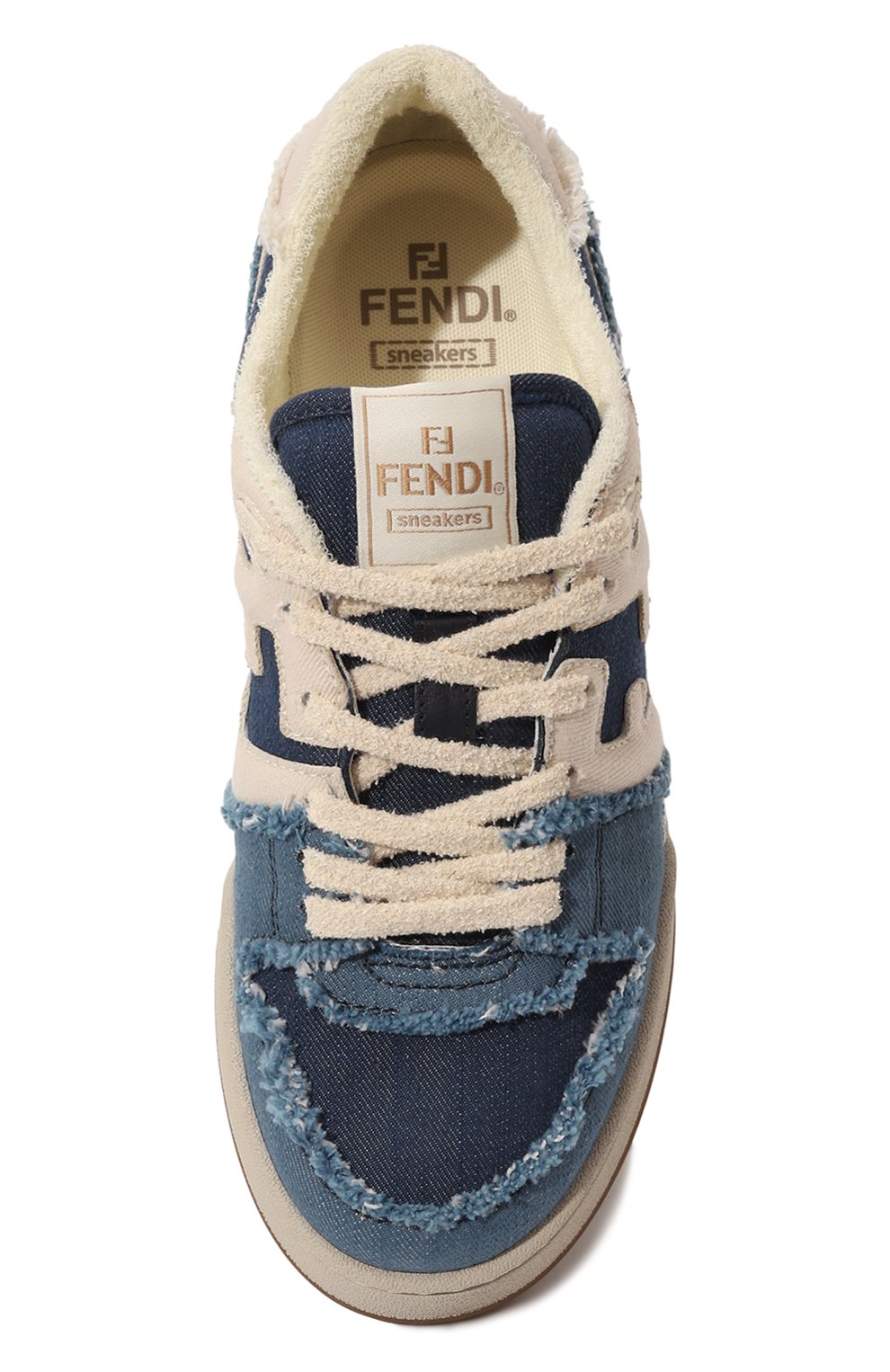 Текстильные кеды match FENDI синего цвета по цене 106500 руб., арт. 8E8505/AMF1, фото 6 Текстильные кеды match FENDI, арт. 8E8505/AMF1, фото 6