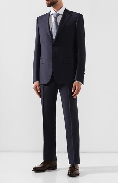 Кожаные дерби SANTONI темно-коричневого цвета по цене 107000 руб., арт. MCC016821MC3HVVDT50, фото 2 Кожаные дерби SANTONI, арт. MCC016821MC3HVVDT50, фото 2