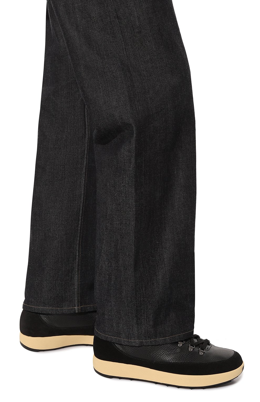 Кожаные ботинки KITON черного цвета по цене 124500 руб., арт. USSA028NX0031, фото 3 Кожаные ботинки KITON, арт. USSA028NX0031, фото 3