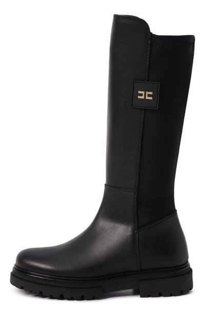 Кожаные сапоги ELISABETTA FRANCHI LA MIA BAMBINA черного цвета по цене 34200 руб., арт. F4A6-E0709-1333999-, фото 2 Кожаные сапоги ELISABETTA FRANCHI LA MIA BAMBINA, арт. F4A6-E0709-1333999-, фото 2