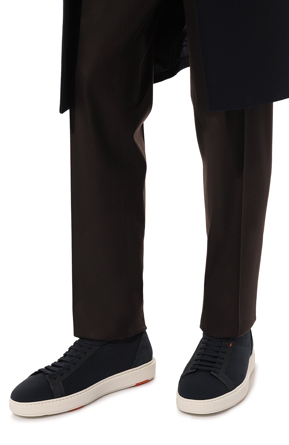 Текстильные кеды cleanic SANTONI темно-синего цвета по цене 59950 руб., арт. MBCC21540BARNSB3N01, фото 3 Текстильные кеды cleanic SANTONI, арт. MBCC21540BARNSB3N01, фото 3