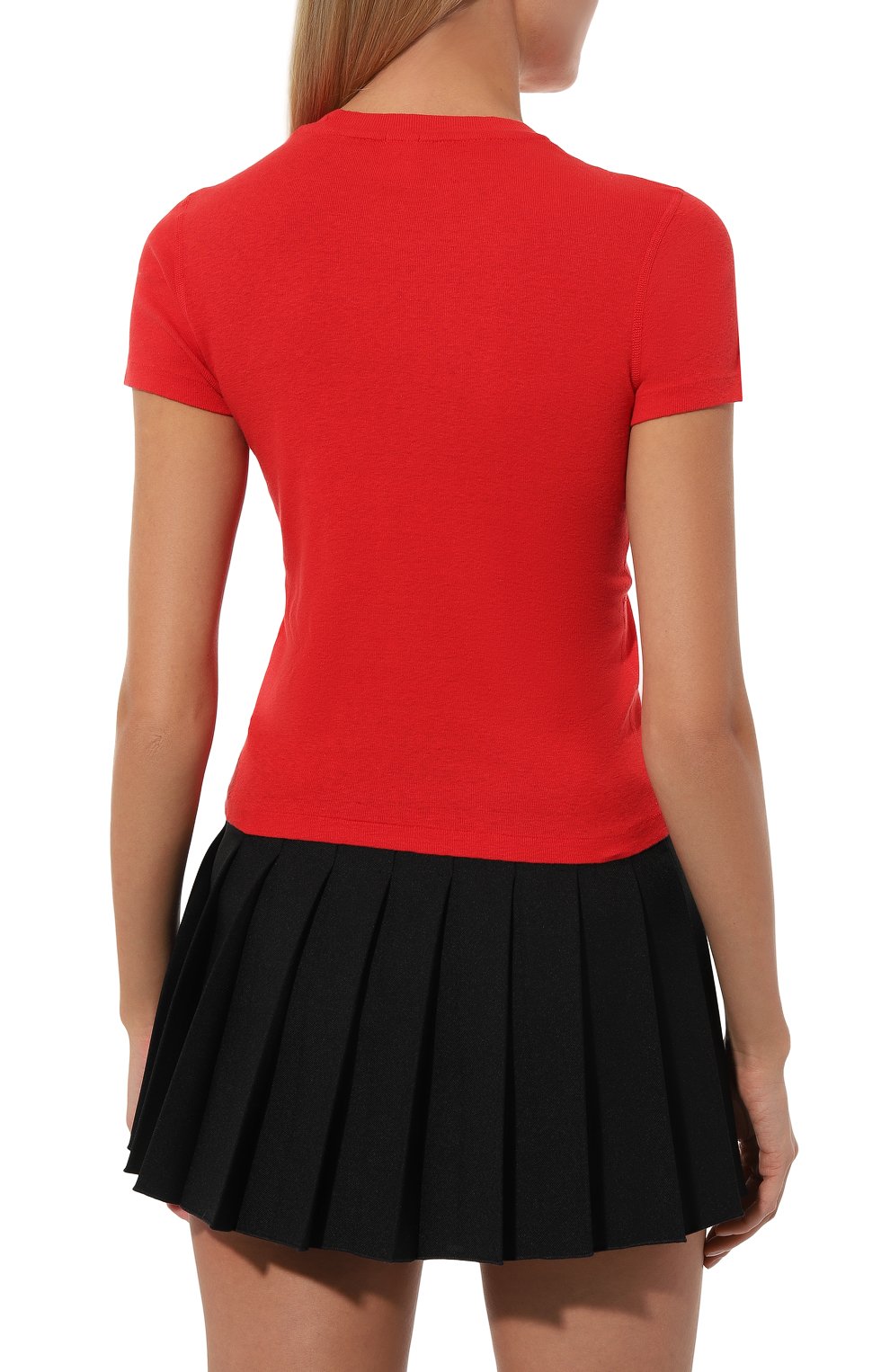 Хлопковая футболка RE/DONE красного цвета по цене 23600 руб., арт. 024R-02WBGT09, фото 4 Хлопковая футболка RE/DONE, арт. 024R-02WBGT09, фото 4