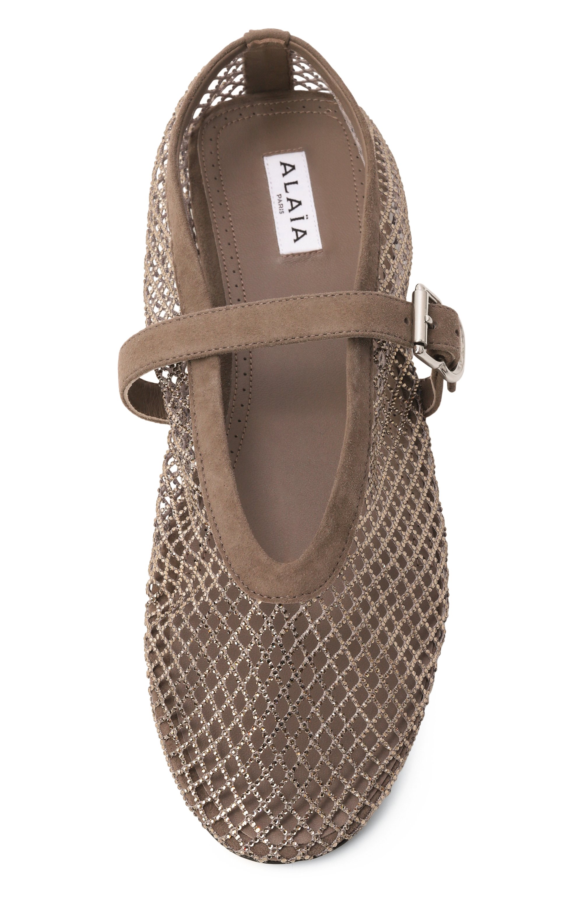 Текстильные балетки ALAIA, арт. AA3A029A023, фото 6