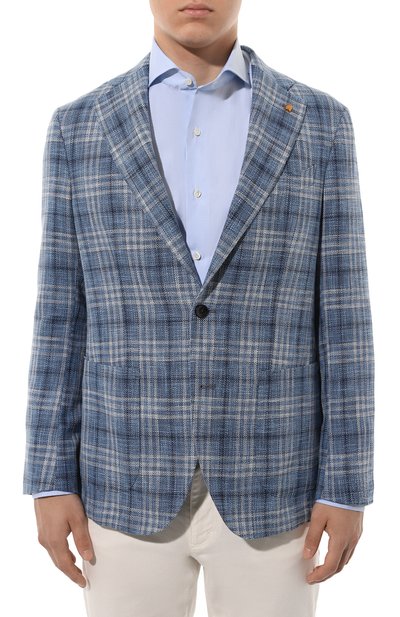 Пиджак из хлопка и льна SARTORIA LATORRE, арт. EF74/QF0893, фото 4