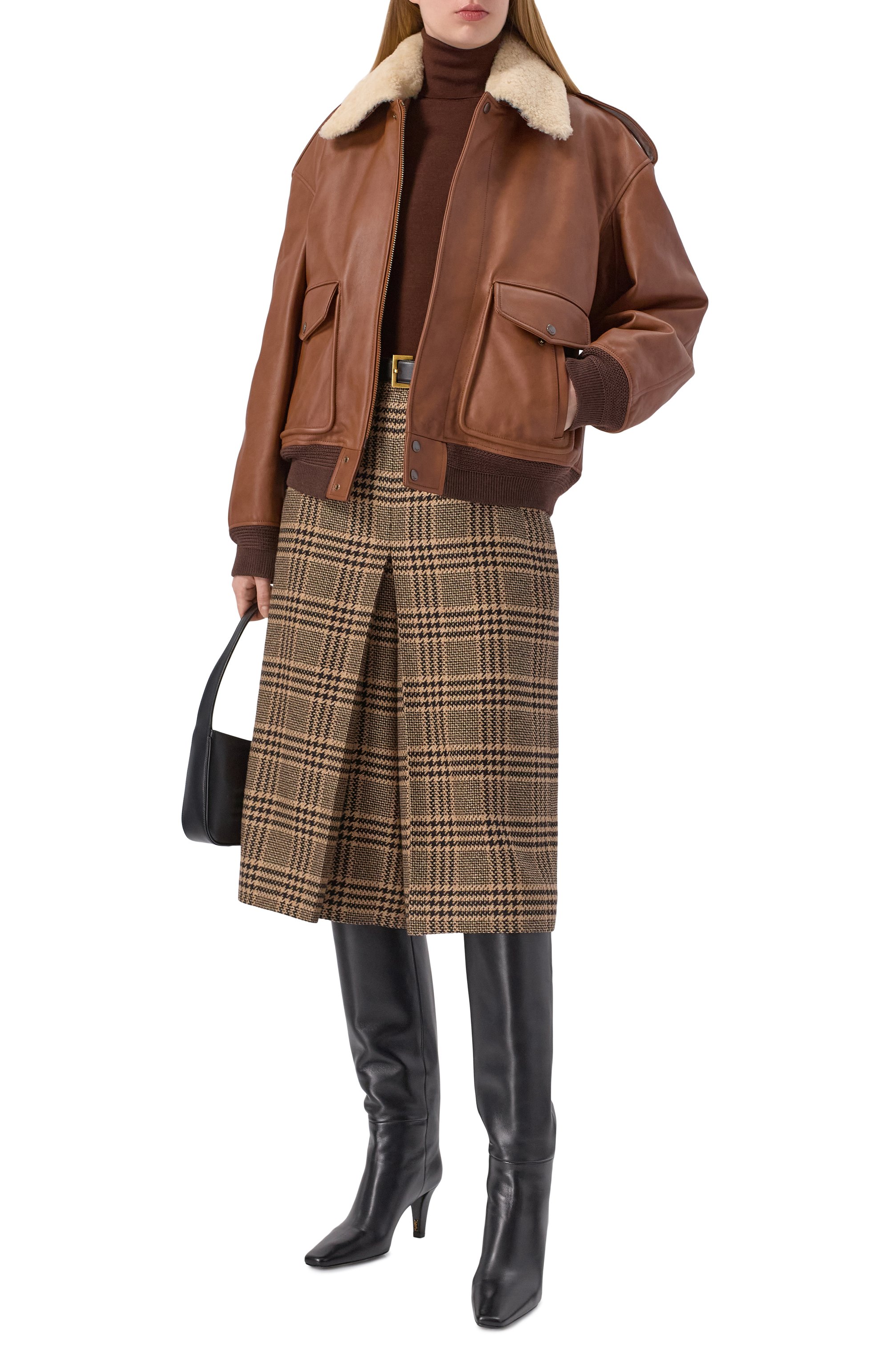 Кожаные сапоги jill 75 SAINT LAURENT, арт. 839749/AAE6W, фото 3