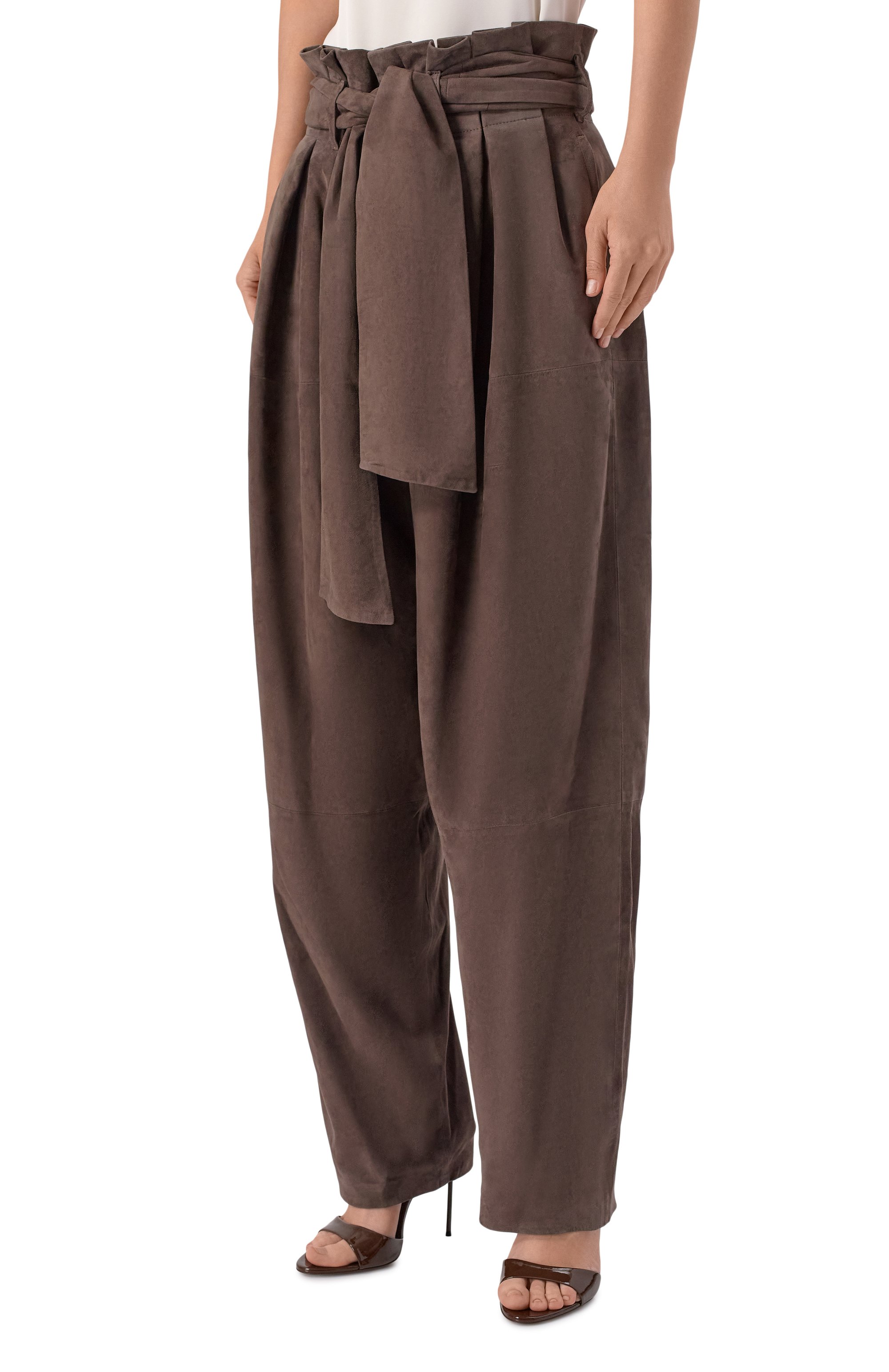 Замшевые брюки BALMAIN, арт. GF0QG065/LB12, фото 3