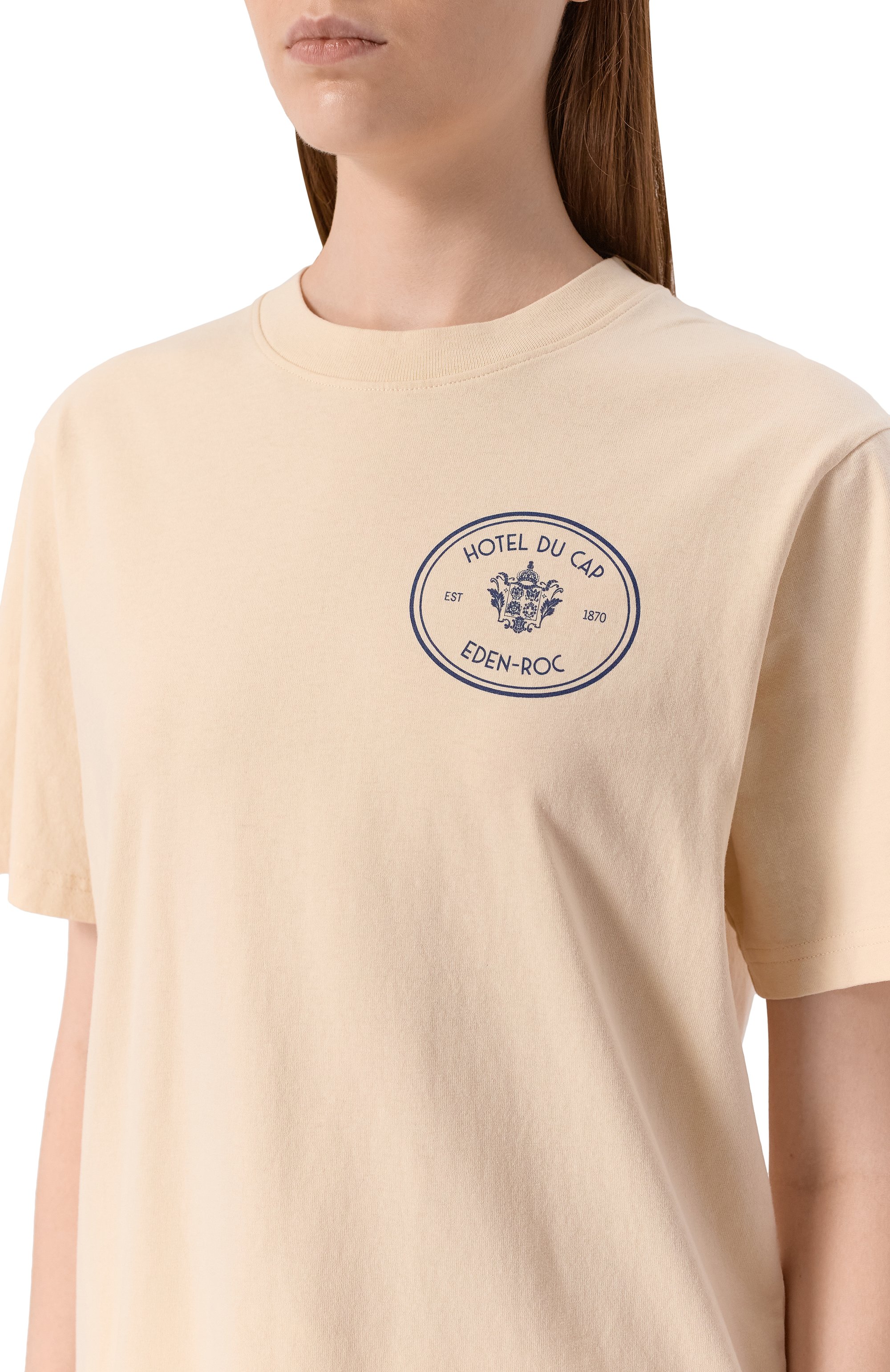Хлопковая футболка sporty & rich x hotel du cap-eden-roc SPORTY AND RICH, арт. T004360666CR01, фото 5