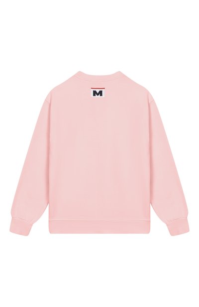 Хлопковый свитшот MSGM KIDS светло-розового цвета по цене 14150 руб., арт. S6MSJUSW053, фото 2 Хлопковый свитшот MSGM KIDS, арт. S6MSJUSW053, фото 2