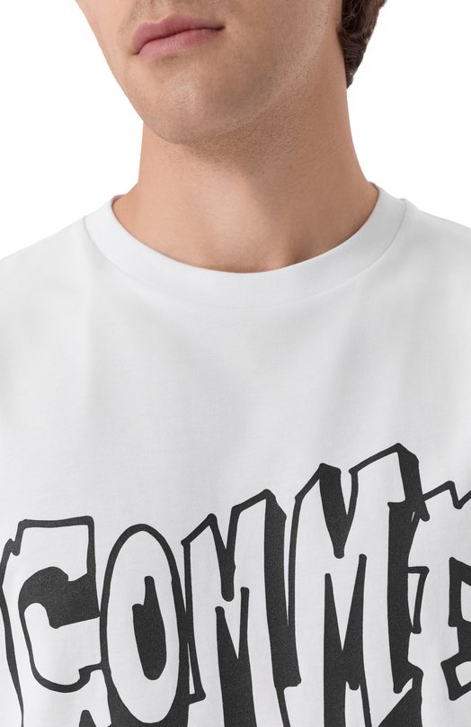 Хлопковая футболка Comme des Fuckdown CFABM01783 Белый  CFABM01783 Фото 5