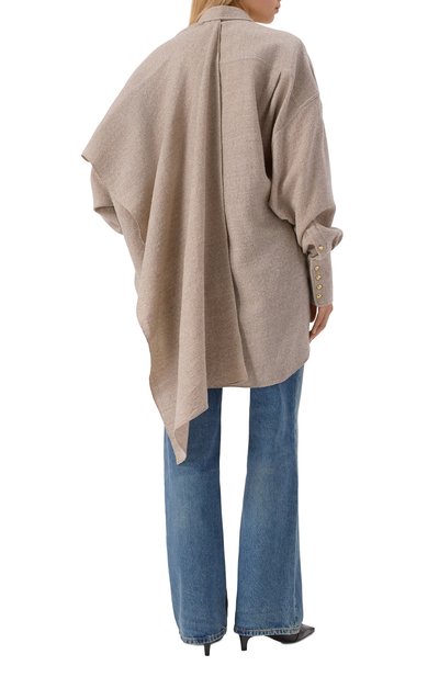 Шерстяная рубашка DARKPARK бежевого цвета по цене 111500 руб., арт. RWSH24/FAW28, фото 4 Шерстяная рубашка DARKPARK, арт. RWSH24/FAW28, фото 4