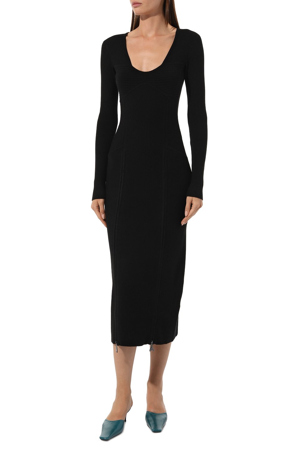 Платье PATRIZIA PEPE черного цвета по цене 42400 руб., арт. 8A1167_K9O3A, фото 3 Платье PATRIZIA PEPE, арт. 8A1167_K9O3A, фото 3