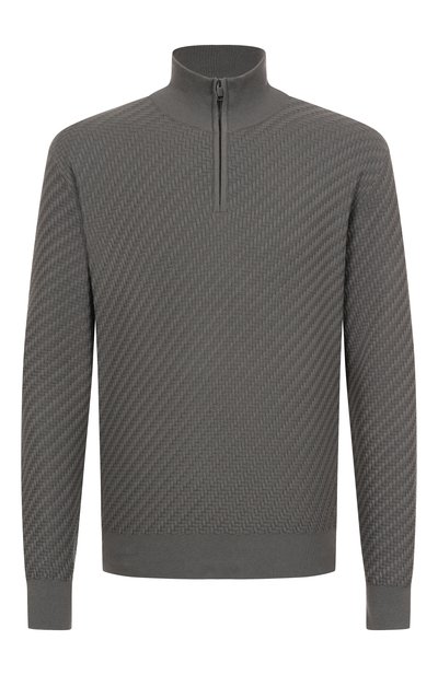 Мужской джемпер из хлопка и шелка BRIONI, арт. UMS70L-PAK22