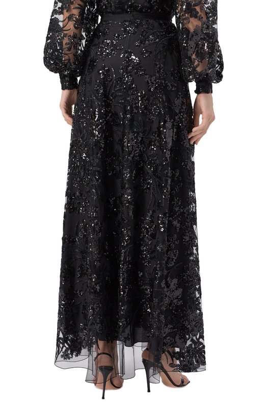 Юбка с отделкой пайетками Zuhair Murad RSK26055/TUEM016 Чёрный  RSK26055/TUEM016 Фото 4
