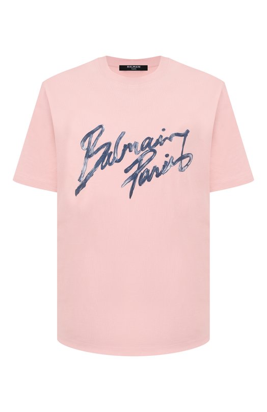 Хлопковая футболка Balmain GH1EG000/BD41 Розовый GH1EG000/BD41