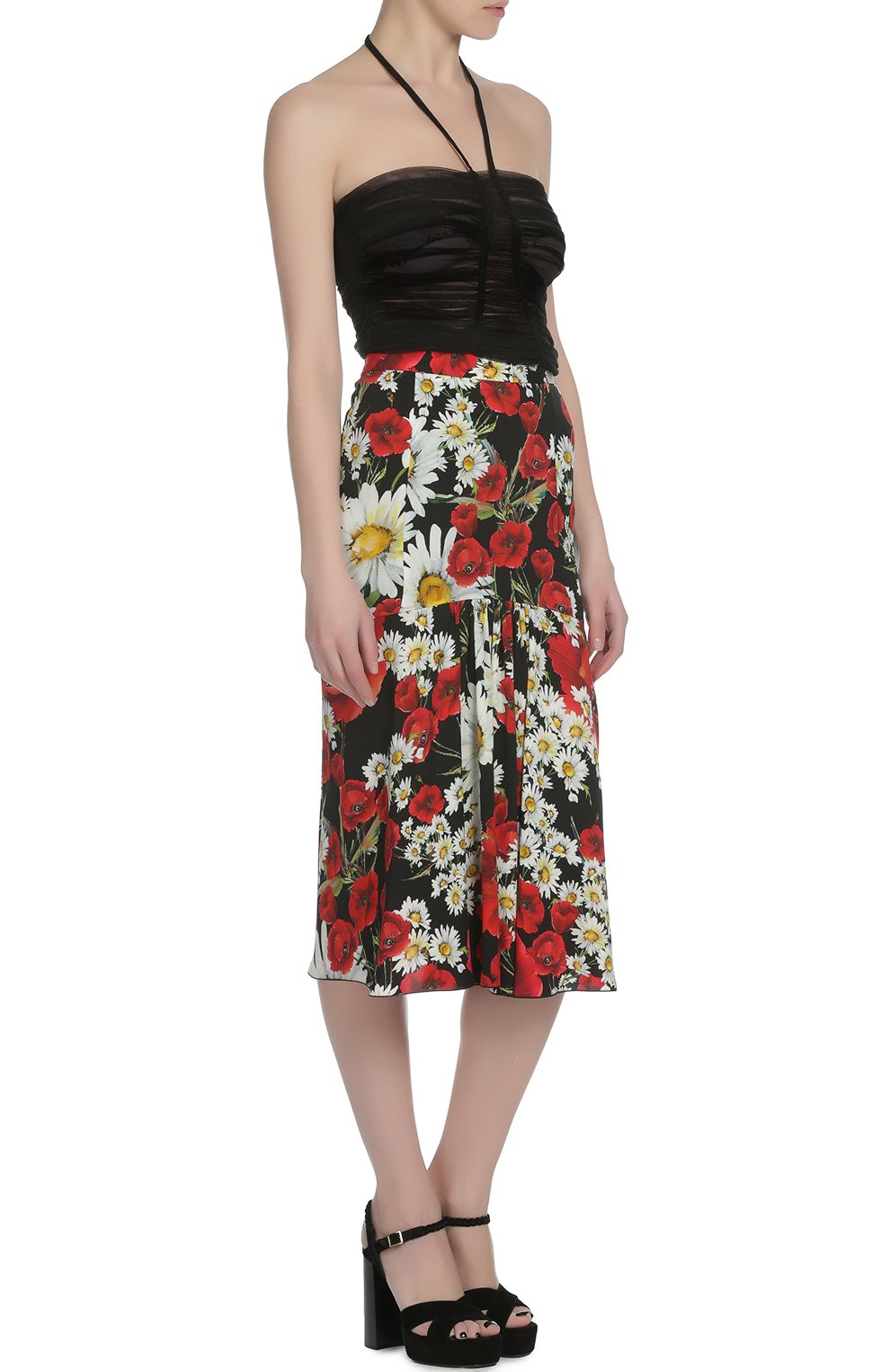 Юбка DOLCE & GABBANA черного цвета по цене 99500 руб., арт. 0102/F4AHST/FSA0N, фото 4 Юбка DOLCE & GABBANA, арт. 0102/F4AHST/FSA0N, фото 4
