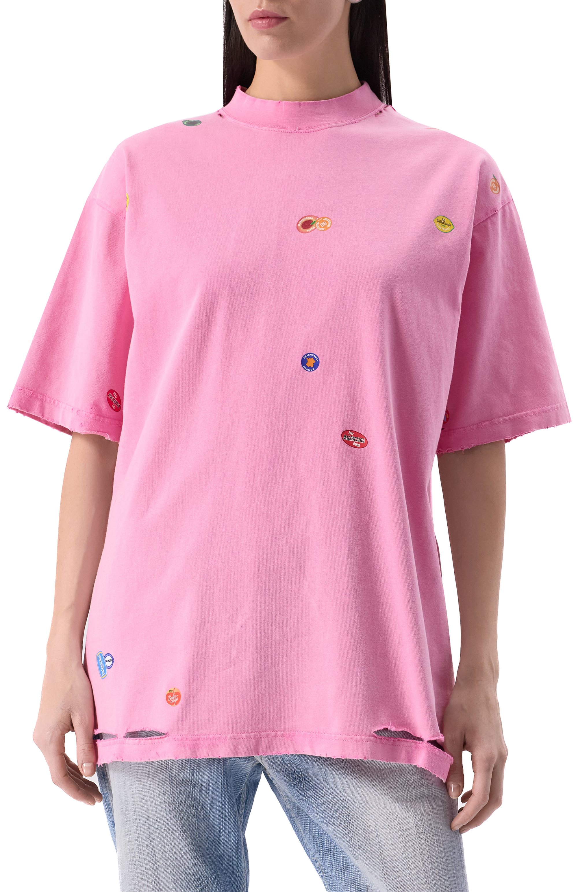 Хлопковая футболка BALENCIAGA, арт. 764235/TRVS4, фото 3