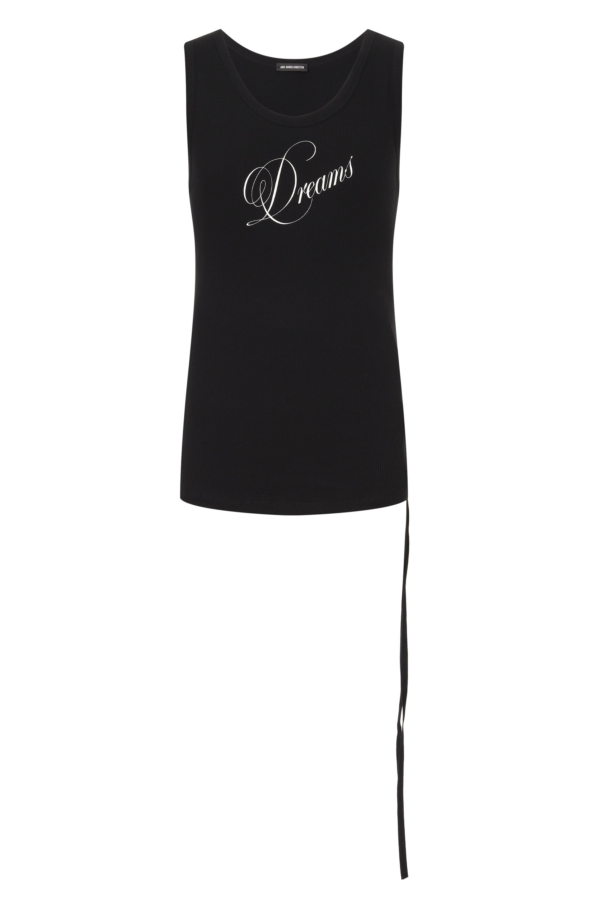 Хлопковая майка ANN DEMEULEMEESTER черного цвета по цене 35900 руб., арт. B0013829/FA659, фото 1 Хлопковая майка ANN DEMEULEMEESTER, арт. B0013829/FA659, фото 1