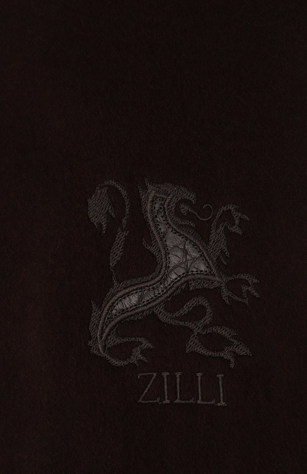 Шарф с отделкой из кожи аллигатора ZILLI, арт. SWF001M0310VBLE00N003, фото 4