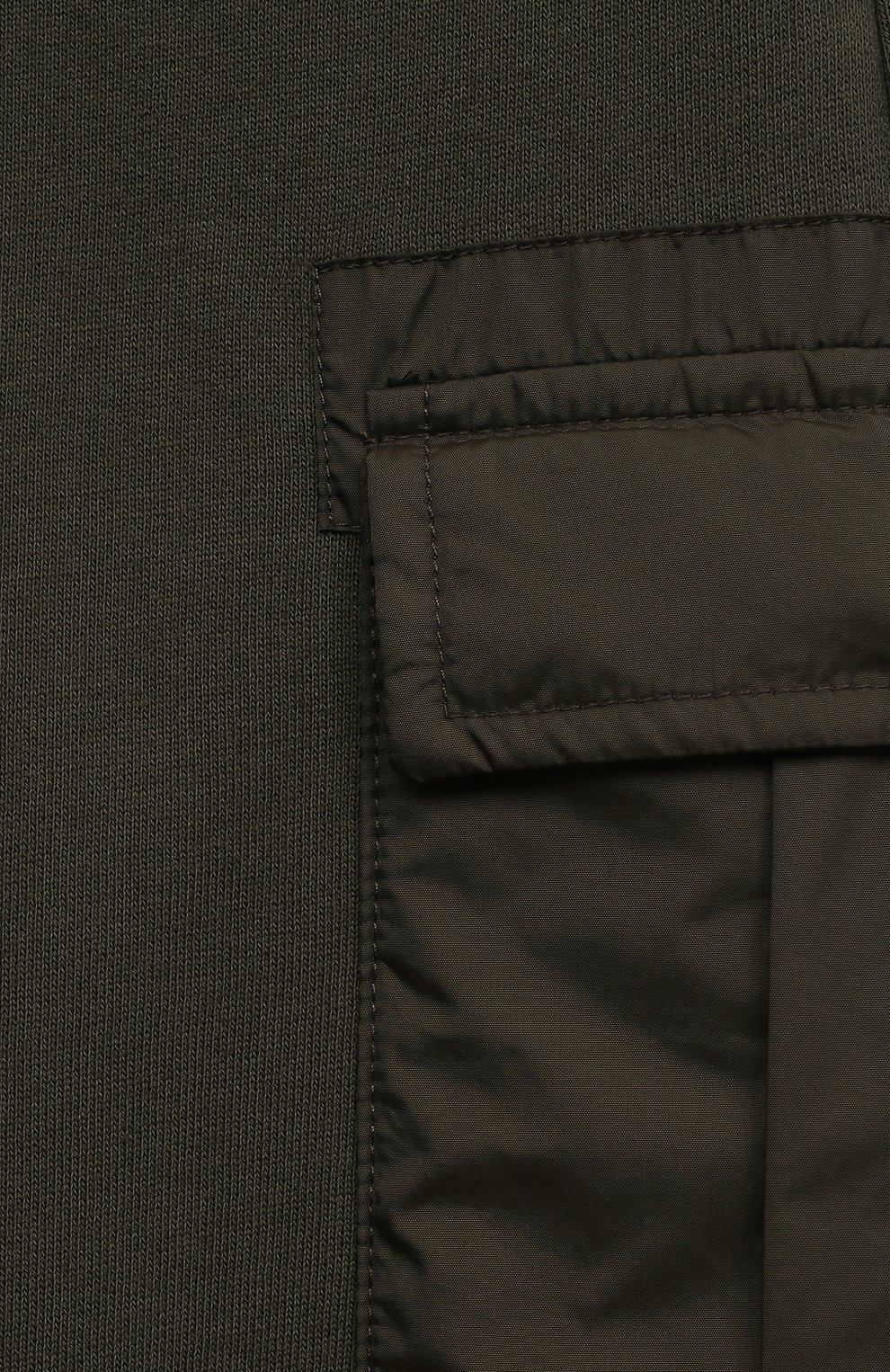 Хлопковые джоггеры ASPESI хаки цвета по цене 18550 руб., арт. F23028PLM0123/14-16, фото 3 Хлопковые джоггеры ASPESI, арт. F23028PLM0123/14-16, фото 3