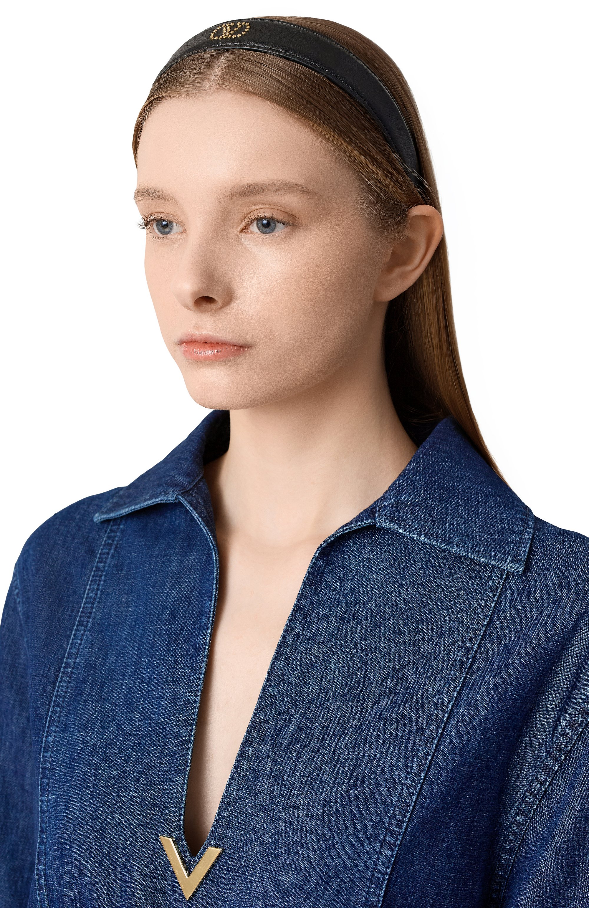 Ободок для волос VALENTINO черного цвета по цене 57100 руб., арт. 6W2J0X68/SYI, фото 2 Ободок для волос VALENTINO, арт. 6W2J0X68/SYI, фото 2