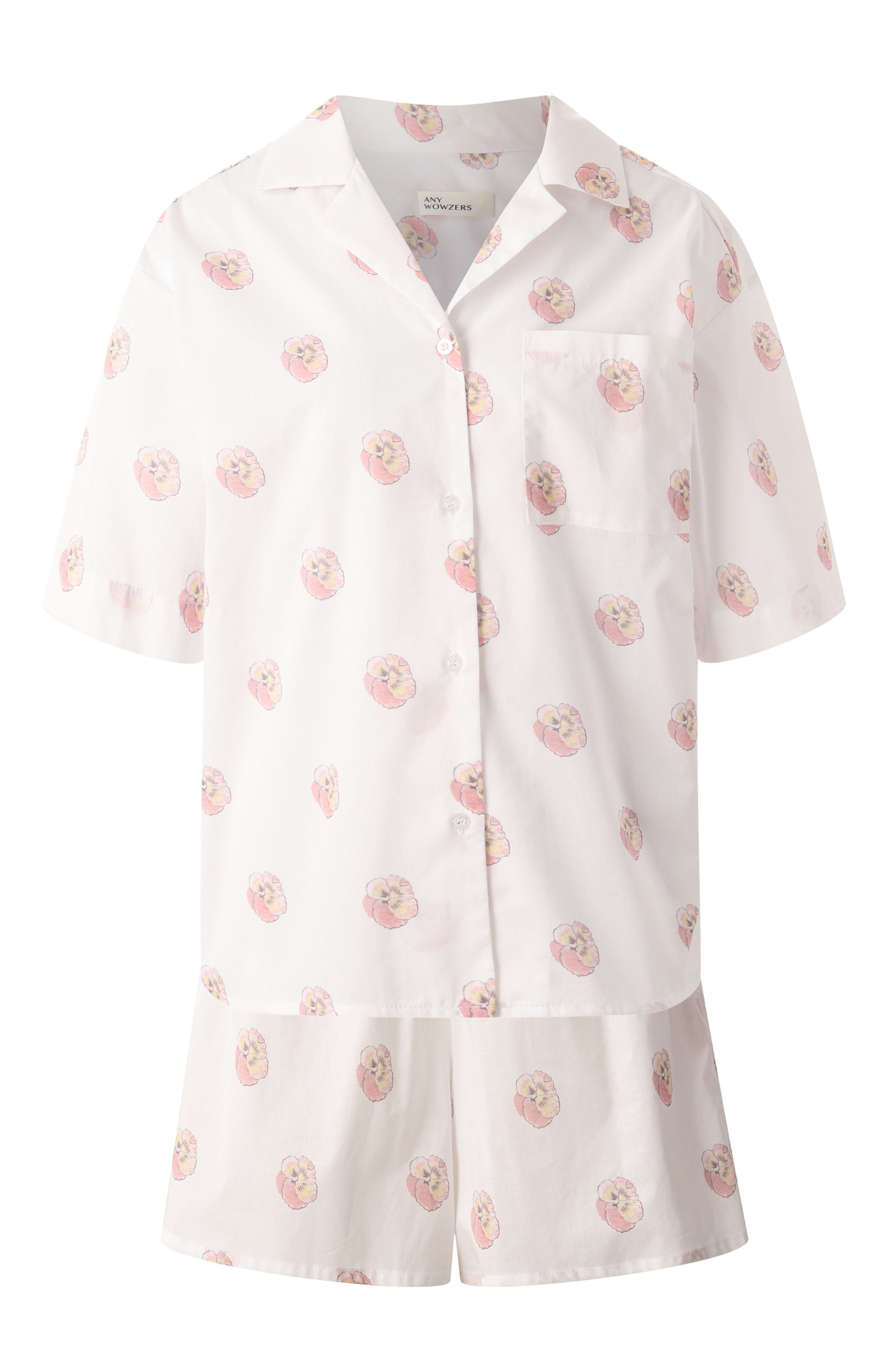 Хлопковая пижама ANY WOWZERS, арт. DMT02S-LEAWHITE, фото 1