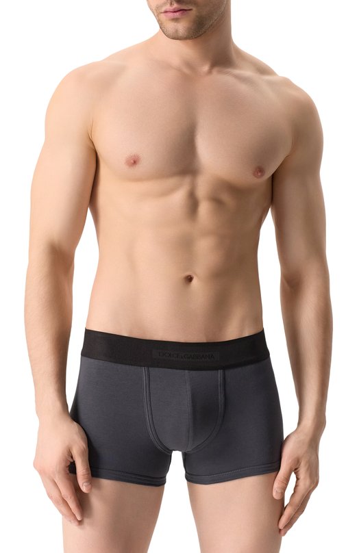 Хлопковые боксеры Dolce & Gabbana M4F37J/0UAIG Серый  M4F37J/0UAIG Фото 2