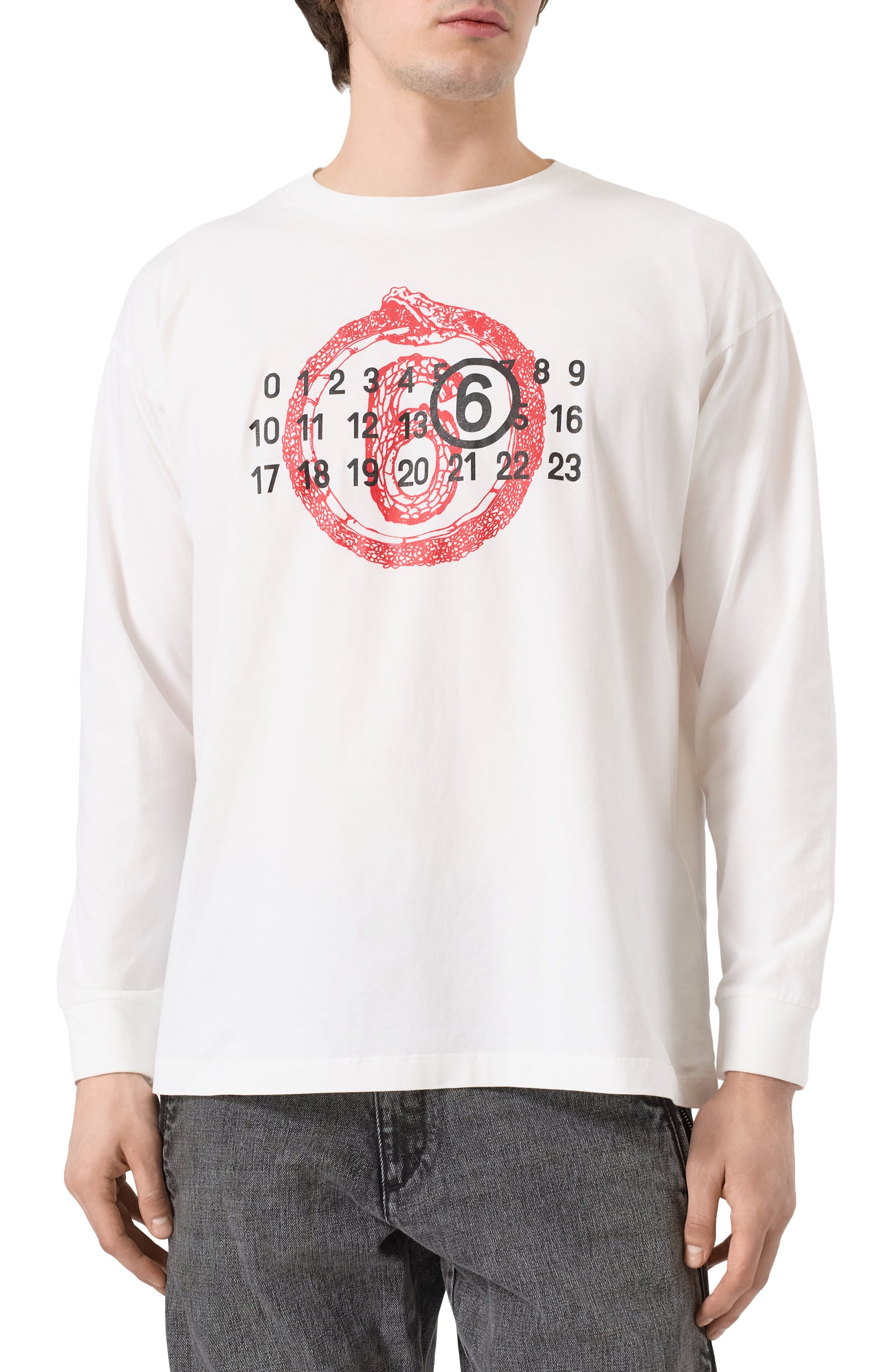 Хлопковый лонгслив MM6, арт. SH2GC0021/S24312, фото 3